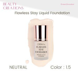 BEAUTY CREATIONS, Flawless Stay Liquid Foundation, Color,  # 1.5